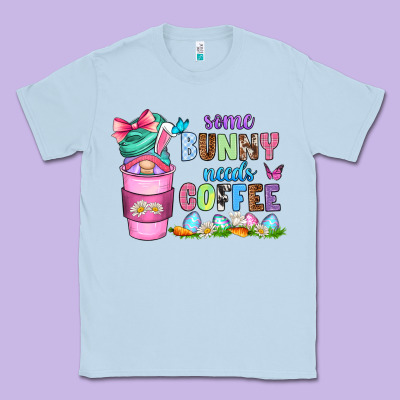 Classic Tee some bunny needs coffee with gnomes