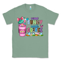 Sage some bunny needs coffee with gnomes Classic Tee - Zillion Design Studio