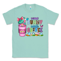 Seafoam some bunny needs coffee with gnomes Classic Tee - Zillion Design Studio