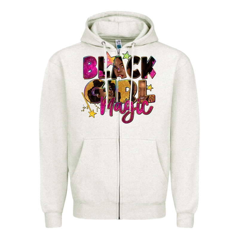 Black Girl Magic Zipper Hoodie by Zillion Design Studio | Teevron