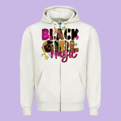 Black Girl Magic Zipper Hoodie Designed By Zillion Design Studio