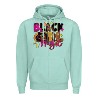 Seafoam black girl magic Zipper Hoodie - Zillion Design Studio
