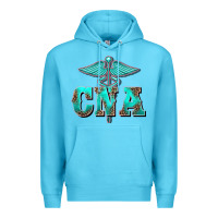 Ocean Blue western nurse certified nurse assistant medilcal symbol Premium Hoodie - BarkalooDesign
