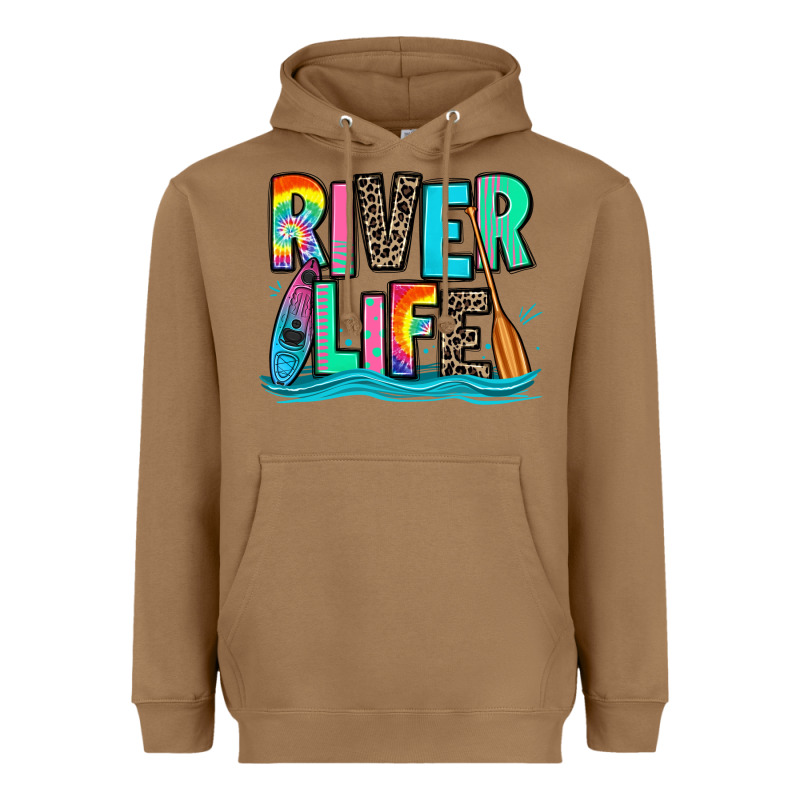 River Life Kayaking Heavyweight Hoodie by Zillion Design Studio | Teevron