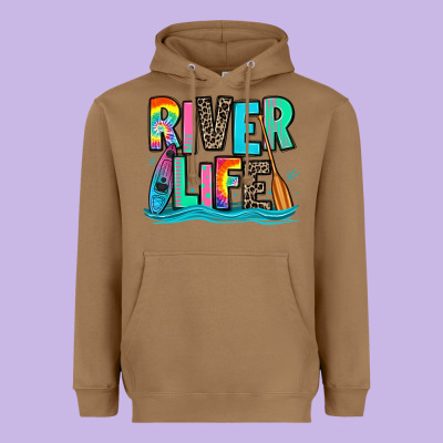 River Life Kayaking Heavyweight Hoodie Designed By Zillion Design Studio