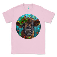 Bubblegum Pink Calf Christmas Classic Tee - RanaPortraitStore