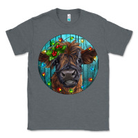 Charcoal Heather Calf Christmas Classic Tee - RanaPortraitStore
