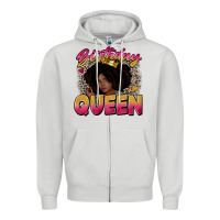 Dove Grey birthday queen Zipper Hoodie - Zillion Design Studio