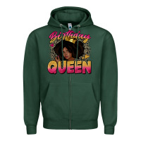 Sports Green birthday queen Zipper Hoodie - Zillion Design Studio