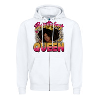 White birthday queen Zipper Hoodie - Zillion Design Studio