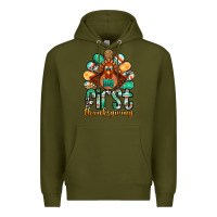 Army Green my first thanksgiving turkey Premium Hoodie - Jasminsmagicworld