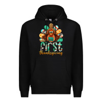 Black my first thanksgiving turkey Premium Hoodie - Jasminsmagicworld