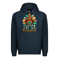 Navy my first thanksgiving turkey Premium Hoodie - Jasminsmagicworld