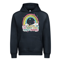 Navy beautiful day to respect pronouns Urban Hoodie - MaliasSmallBusiness
