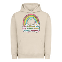 Pigment French Oak beautiful day to respect pronouns Urban Hoodie - MaliasSmallBusiness