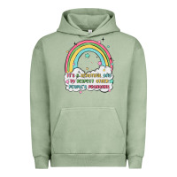 Pigment Oil Green beautiful day to respect pronouns Urban Hoodie - MaliasSmallBusiness