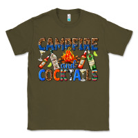 Army Green campfire and cocktails Classic Tee - texasbilliewilder