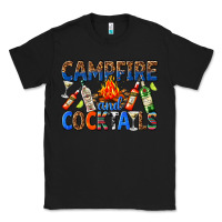 Black campfire and cocktails Classic Tee - texasbilliewilder