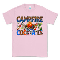 Bubblegum Pink campfire and cocktails Classic Tee - texasbilliewilder