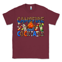 Burgundy campfire and cocktails Classic Tee - texasbilliewilder
