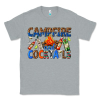 Heather Grey campfire and cocktails Classic Tee - texasbilliewilder