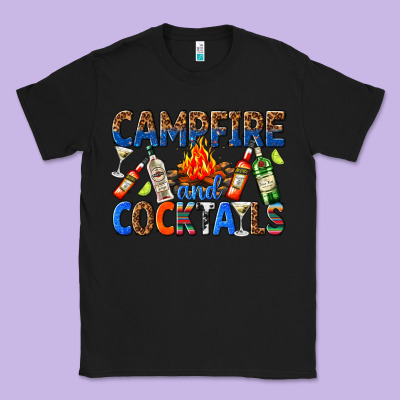 Classic Tee campfire and cocktails