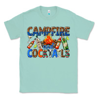 Seafoam campfire and cocktails Classic Tee - texasbilliewilder