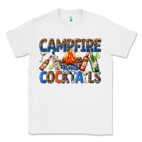 White campfire and cocktails Classic Tee - texasbilliewilder