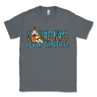 Charcoal Heather camping is my kitchen with wine Classic Tee - texasbilliewilder