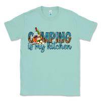 Seafoam camping is my kitchen with wine Classic Tee - texasbilliewilder