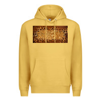 Antique Gold wooden leopard glitter  license plate template Premium Hoodie - BarkalooDesign