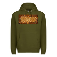 Army Green wooden leopard glitter  license plate template Premium Hoodie - BarkalooDesign