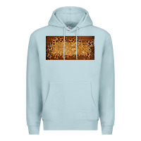 Blue Mist wooden leopard glitter  license plate template Premium Hoodie - BarkalooDesign