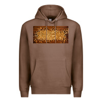 Chestnut wooden leopard glitter  license plate template Premium Hoodie - BarkalooDesign