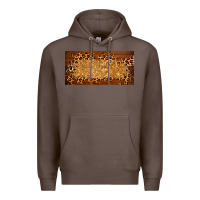 Coffee wooden leopard glitter  license plate template Premium Hoodie - BarkalooDesign