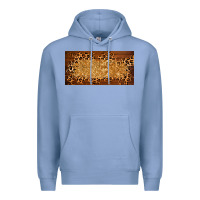 Colony Blue wooden leopard glitter  license plate template Premium Hoodie - BarkalooDesign