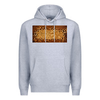 Heather Grey wooden leopard glitter  license plate template Premium Hoodie - BarkalooDesign