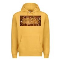 Mustard wooden leopard glitter  license plate template Premium Hoodie - BarkalooDesign