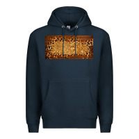 Navy wooden leopard glitter  license plate template Premium Hoodie - BarkalooDesign
