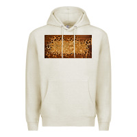 Oatmeal Heather wooden leopard glitter  license plate template Premium Hoodie - BarkalooDesign