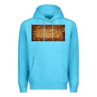 Ocean Blue wooden leopard glitter  license plate template Premium Hoodie - BarkalooDesign