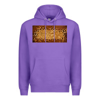 Purple wooden leopard glitter  license plate template Premium Hoodie - BarkalooDesign