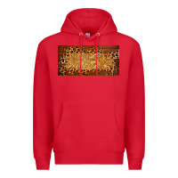 Red wooden leopard glitter  license plate template Premium Hoodie - BarkalooDesign