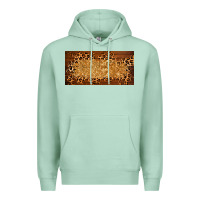 Seafoam wooden leopard glitter  license plate template Premium Hoodie - BarkalooDesign
