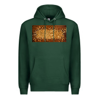 Sports Green wooden leopard glitter  license plate template Premium Hoodie - BarkalooDesign