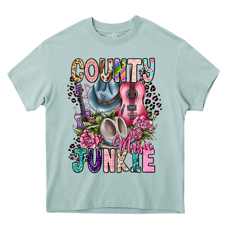 Country Music Junkie Heavy Core Tee by CowhideDigitalArt | Teevron