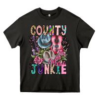 Asphalt country music junkie Heavy Core Tee - CowhideDigitalArt