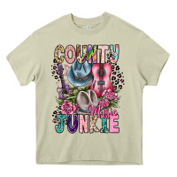 Mossy country music junkie Heavy Core Tee - CowhideDigitalArt