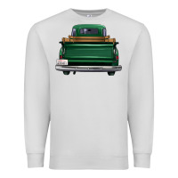 Dove Grey western green truck back view Premium Sweatshirt - FaDigitalArtStudio