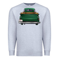 Heather Grey western green truck back view Premium Sweatshirt - FaDigitalArtStudio